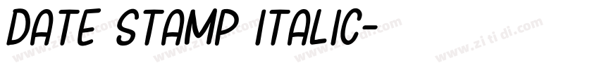 Date Stamp Italic字体转换
